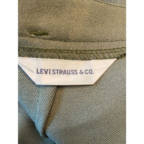 Vintage Levi Strauss & Co. Olive Green MIDI Skirt - Picture 2 of 12